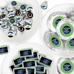 Big Dot of Happiness Kentucky Horse Derby - Mini Candy Bar Wrappers, Round Candy Stickers & Circle Stickers - Party Candy Favor Sticker Kit - 304 Pcs