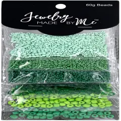 Jewelry Made By Me Round Beads-Shades Of Green