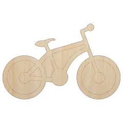 Mountain Bike Bicycle Cyclist Cycling Unfinished Wood Shape Piece Cutout for DIY Craft Projects
