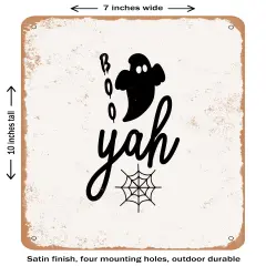 DECORATIVE METAL SIGN - Booyah - 3- Vintage Rusty Look