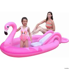 4 Pack: 83" Inflatable Pink Flamingo Kiddie Pool with Sprayer