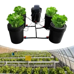 4+1 Buckets Garden Yard Multi Barrel Hydroponic Machine Drip Irrigation System
