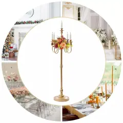 48 Inches 5 Arm Retro Candle Candelabras Dinner Table Centerpiece Wedding Decor