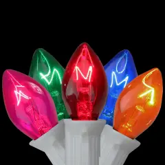 Northlight C7 Christmas String Lights - Multi Color - 24' White Wire - 25ct