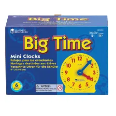 Big Time&trade; Geared Mini-Clocks, Set of 6