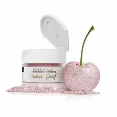 Bakell - Rose Gold Tinker Dust Edible Glitter (5g, 1x Jar) for Food, Desserts, and Beverages!