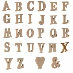 3.93" Self Standing Wooden Letters