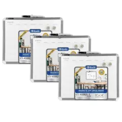 Magnetic Dry Erase Calendar Board with Marker & 2 Magnets, 11" x 14", Pack of 3