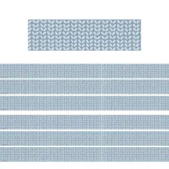 Classroom Cottage Blue Petals Straight Border Trim, 35 Feet Per Pack, 6 Packs