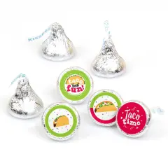 Big Dot of Happiness Taco 'Bout Fun - Fiesta Round Candy Sticker Favors - Labels Fits Chocolate Candy (1 sheet of 108)