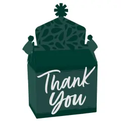 Big Dot of Happiness Emerald Elegantly Simple - Treat Box Party Favors - Guest Party Favors Goodie Gable Boxes - Set of 12