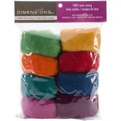 Dimensions Feltworks Roving Value Pack 2.8oz-Rainbow