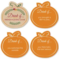Big Dot of Happiness Drink If Game - Friends Thanksgiving Feast - Friendsgiving Party Game - 24 Count