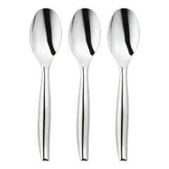 Silver Disposable Plastic Serving Spoons (150 Spoons)