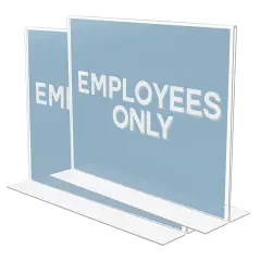 Classic Image&reg; Stand-Up Sign Holder, Landscape, Pack of 2