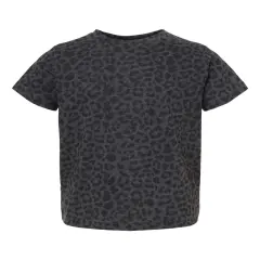 Rabbit Skins&reg; Toddler Crewneck Short Sleeve Fine Jersey Tee - 3321 Black leopard