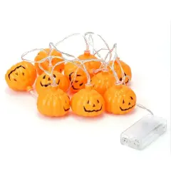 2 Set 59INch Halloween LED Lantern String Light 10 LED Pumpkin Light Party Decor