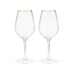 Gilded Stemmed Wine Glass Set 