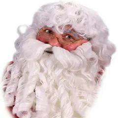 Deluxe Santa Costume Wig Beard & Beard Set