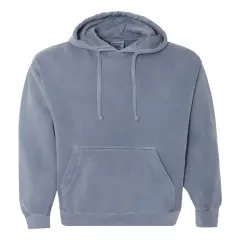 Comfort Colors&reg; Garment-Dyed Hooded Long Sleeve Sweatshirt Blue jean