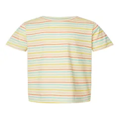 Rabbit Skins&reg; Toddler Crewneck Short Sleeve Fine Jersey Tee Sunkissed stripe