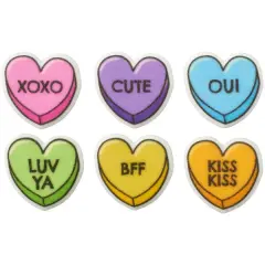 Candy Hearts Dec-Ons&reg; Decorations 12ct