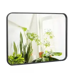 22" x 30" Wall-Mounted Wall Rectangular Wall Mirror Metal Frame Bathroom Indoor