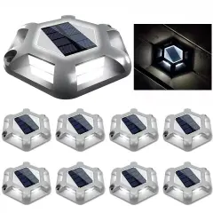 8X Garden Decor Waterproof Solar Deck Lights Outdoor Driveway Dock LED Step Lamp