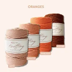 5mm Braided Cords for Macrame, approx 390ft/130yds - All for Knotting Mandarin