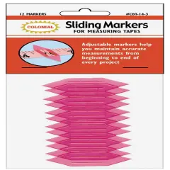 Colonial Needle Sliding Markers For Measuring Tapes-12/Pkg