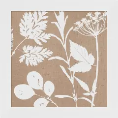 Leaves of Inspiration IV Neutral by Studio Mousseau 14" x 14" Framed Wall Art