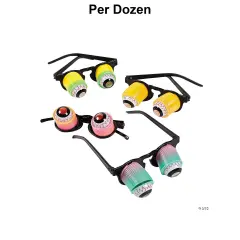 Kids Hanging Rainbow Goo-Goo Eyeglasses- 12 Pc.