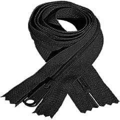 YKK #4.5 Handbag Zipper 18&rdquo; with Extra-Long Pull Slider ~ Closed Bottom ~ Black (1 Zipper)