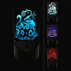 Baby Dinosaur Hatching From Egg 3D Illusion LED Night Light Sign Nightstand Desk Lamp