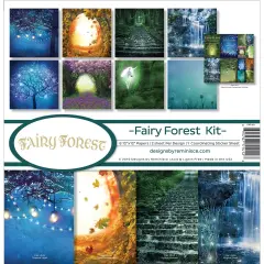 Reminisce Collection Kit 12"X12"-Fairy Forest W/Fireflies & Unicorn