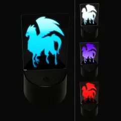 Regal Hippogriff Fantasy Silhouette 3D Illusion LED Night Light Sign Nightstand Desk Lamp