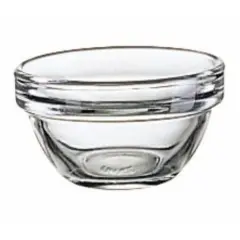 Stackable Glass Bowls 3.5 Inch Diameter, Set of 6