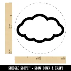 Cloud Outline Self-Inking Rubber Stamp for Stamping Crafting Planners Lime Green