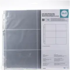 We R Post Bound Photo Sleeves 12"X12" 10/Pkg-Six 4"X6" Pockets
