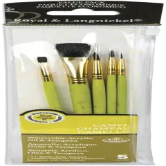 Royal & Langnickel(R) Sable/Camel Value Pack Brush Set-5/Pkg