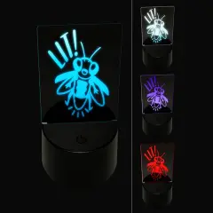 Lit Cute Firefly Insect 3D Illusion LED Night Light Sign Nightstand Desk Lamp