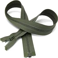 31" Vislon Zipper ~ YKK #5 Molded Plastic ~ Separating - 567 Olive Green (1 Zipper/Pack)