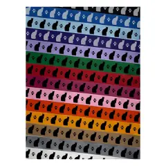 Cat Sitting Side Profile Solid Satin Ribbon for Bows Gift Wrapping DIY Craft Projects - 1" - 3 Yards White Ribbon