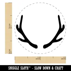 Deer Antlers Self-Inking Rubber Stamp for Stamping Crafting Planners Fuchsia
