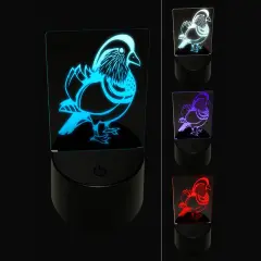 Majestic Mandarin Duck 3D Illusion LED Night Light Sign Nightstand Desk Lamp