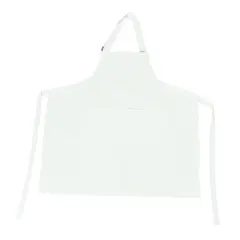 Bib Apron with Pockets and Adjustable Neck, 11 Color Options White