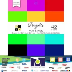 DCWV&reg;️ MAT STACK - DCWV - 6 X 6 - BRIGHTS TEXTURED (42 SH) PS-006-00095