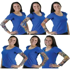 Retro 80s theme Costume Accessory Tattoo Arm Sleeves