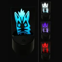 Peeking Zebra 3D Illusion LED Night Light Sign Nightstand Desk Lamp