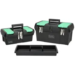 BLACK+DECKER Reviva Toolbox Bundle, Tool Storage Organizer, 19" and 12" (REVST19129FF)